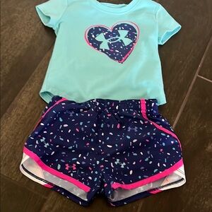 Under Armour Set Blue and Pink Heart Design